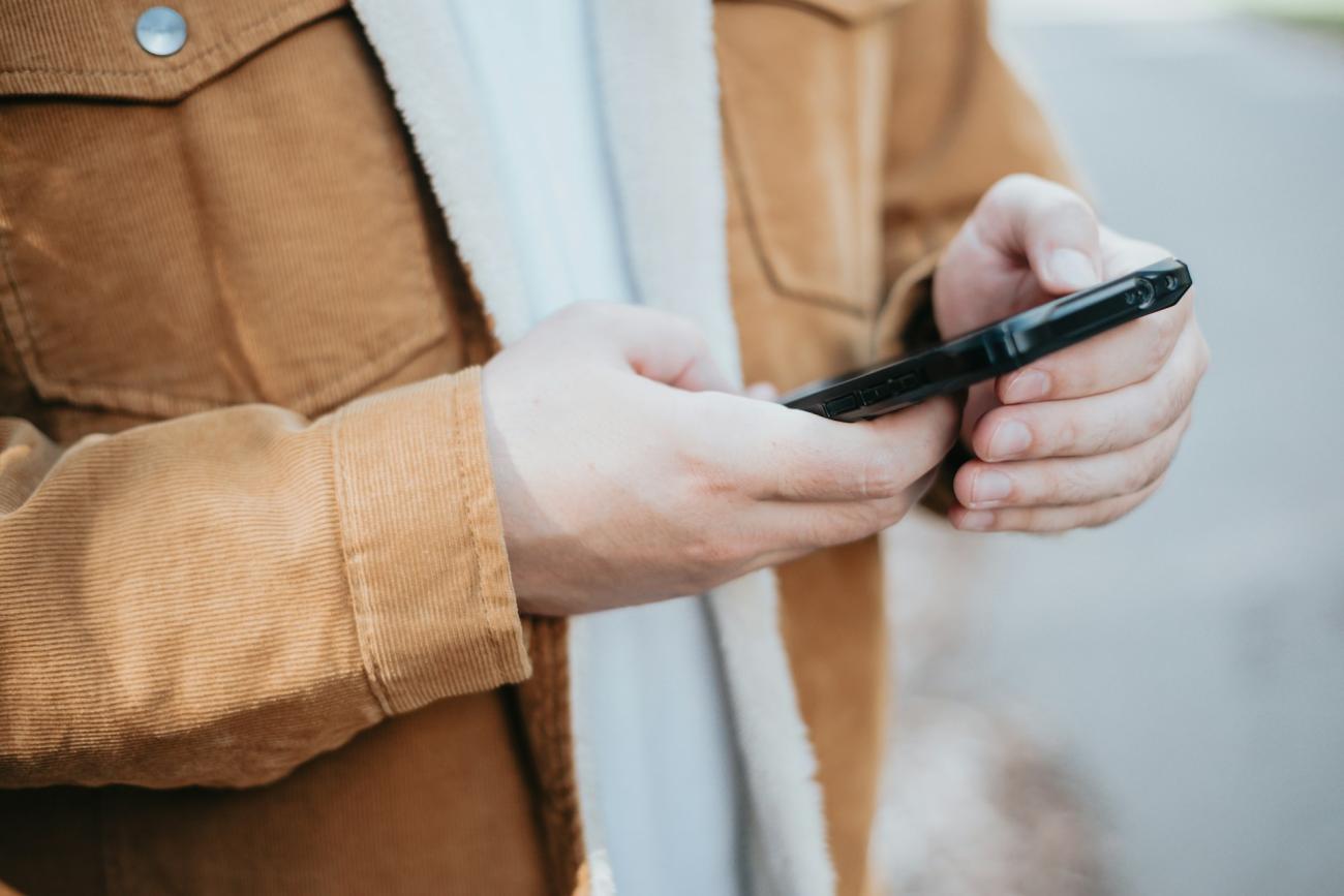 person on phone